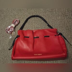 Badgley Mischka Red Leather Handbag
